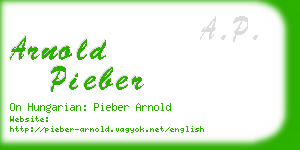 arnold pieber business card